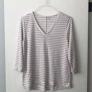 Loft 3/4 sleeve stripped shirt